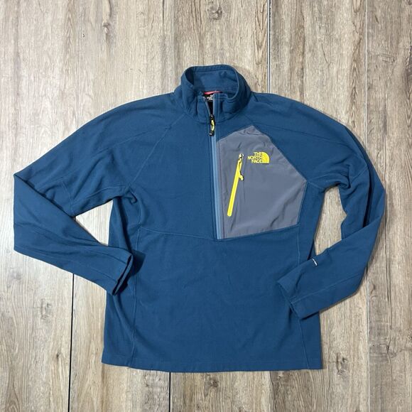The North Face 1/4 Zip Pullover Fleece Jacket Sweater Mens Sz M Blue Performance - Picture 10 of 10
